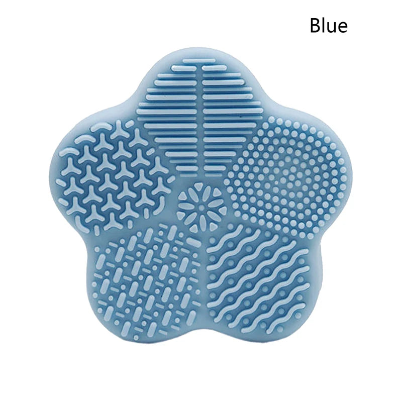 Silicon heart shaped makeup brush cleaner pads