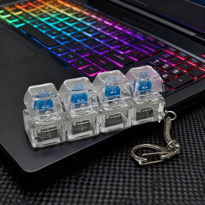 LED Light Keyboard Keychain