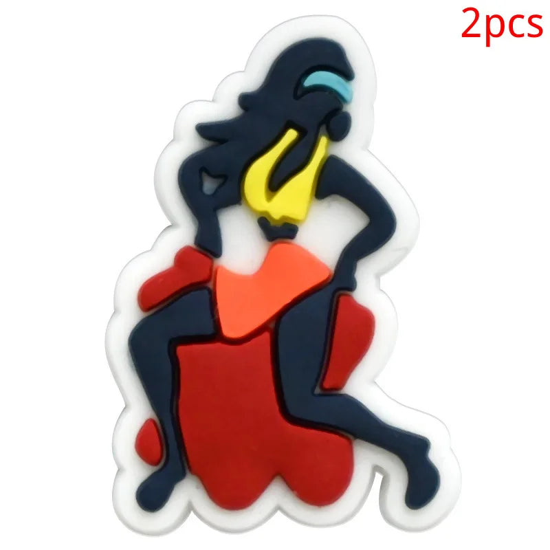 Puerto Rico series PVC 2pcs shoe charms