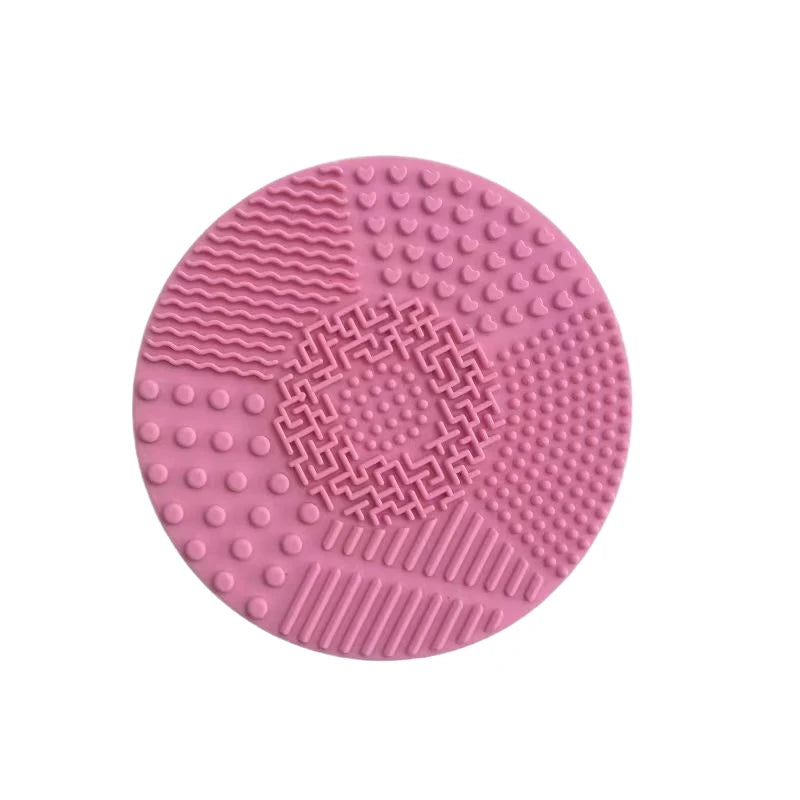 Silicon heart shaped makeup brush cleaner pads