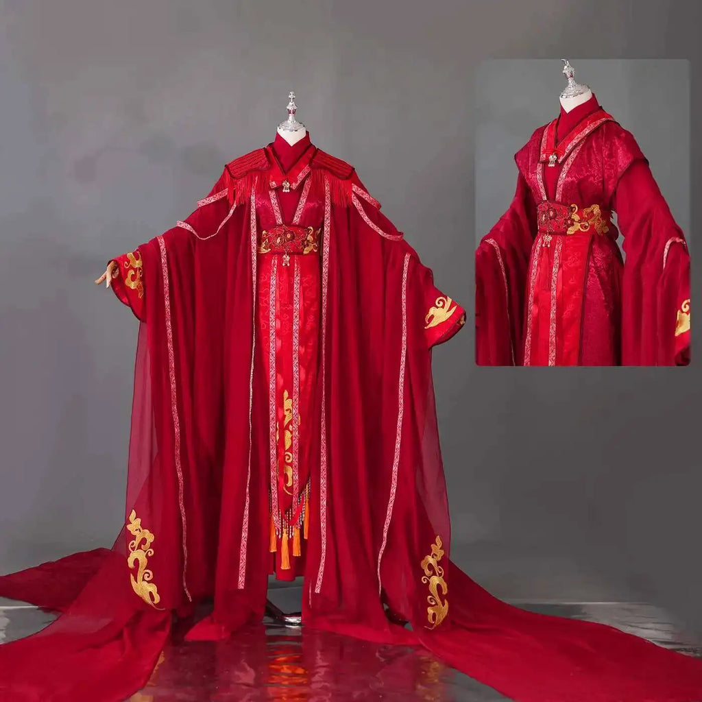 Wedding Grandmaster Envy Of Demonic Dress Ancient Hanfu Mo Dao Zu Shi Wei Wuxian Clothing Lan Wang Ji Cosplay Costume Full Set