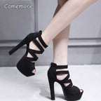 14CM Chunky Heeled Sandals