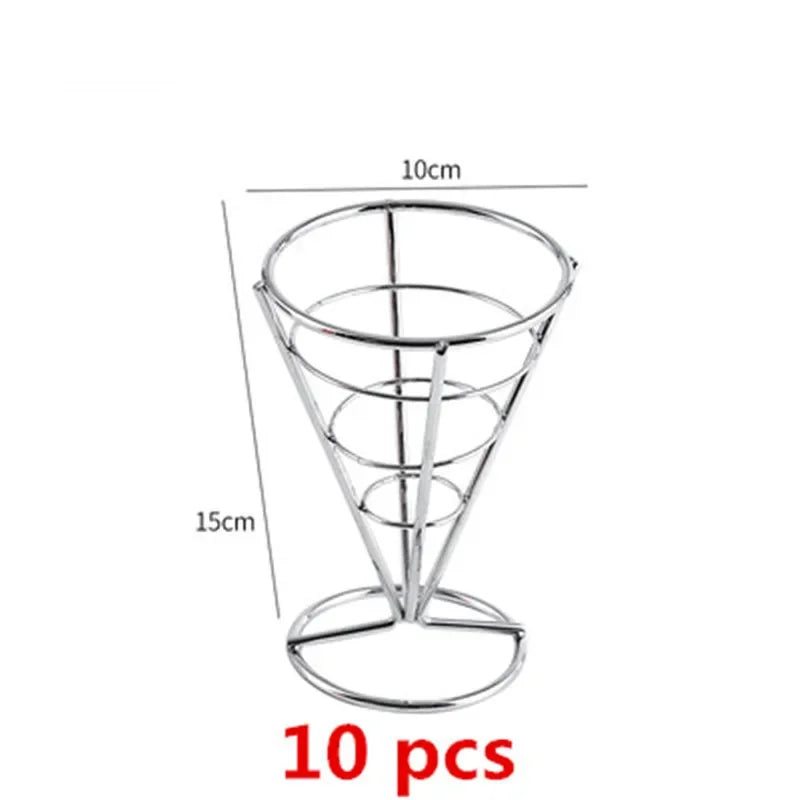10 pcs set black French Fries Basket
