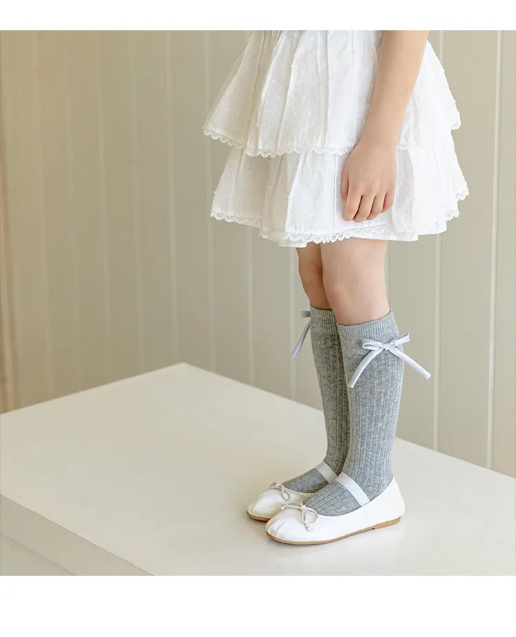 6Pairs/Bow Long Tube Socks
