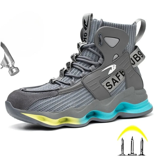 New Men Safety Shoes Work Sneakers