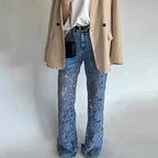 High Waist Wide Leg Jeans Pants