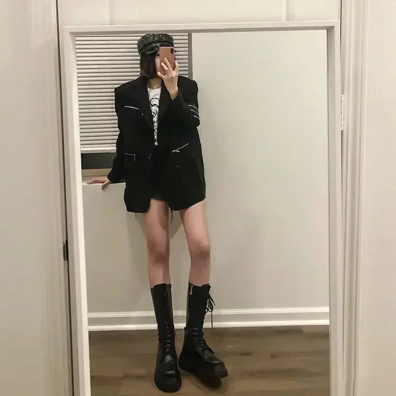 Chunky Women Motorcycle High Boots