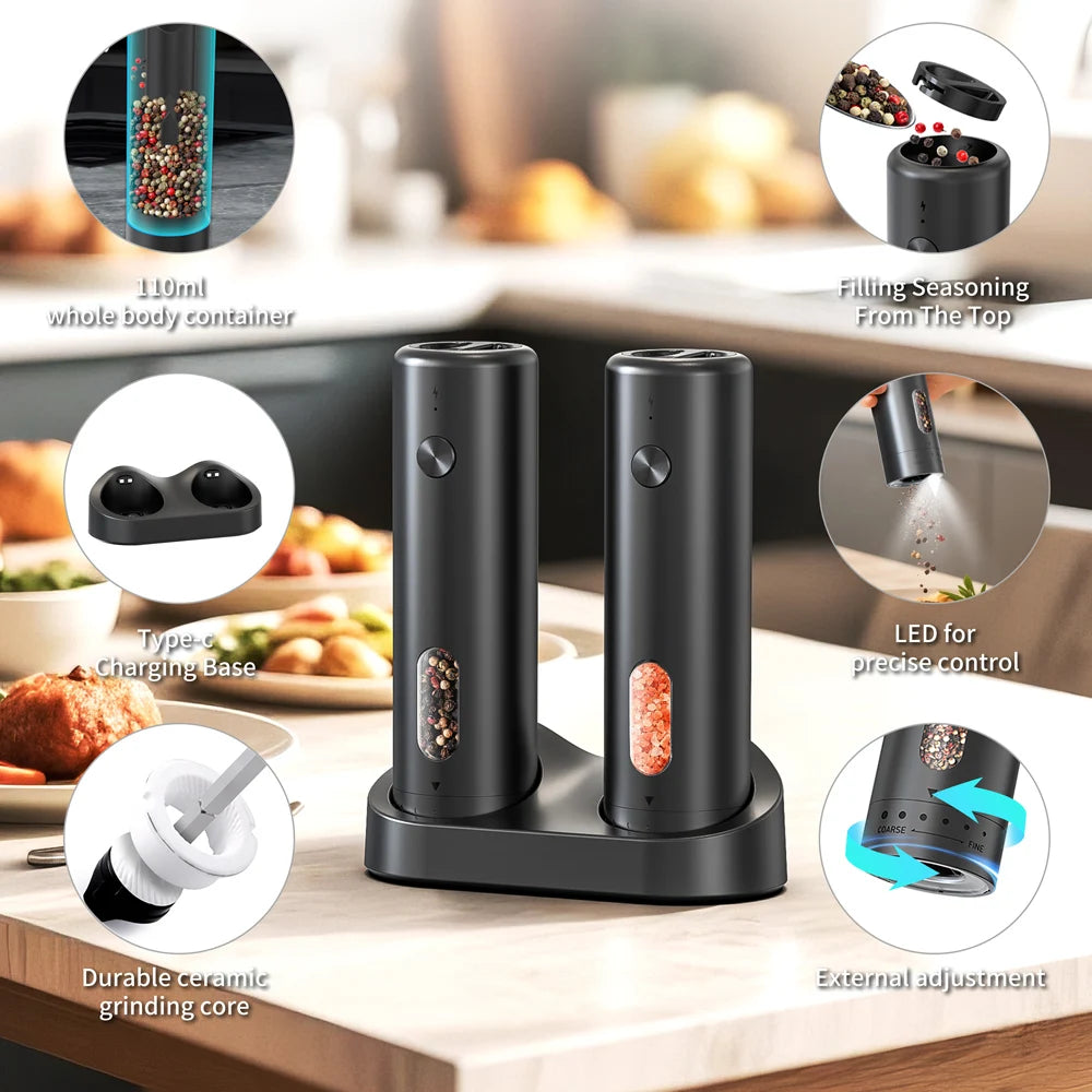 MINI USB Rechargeable Automatic Pepper Grinder