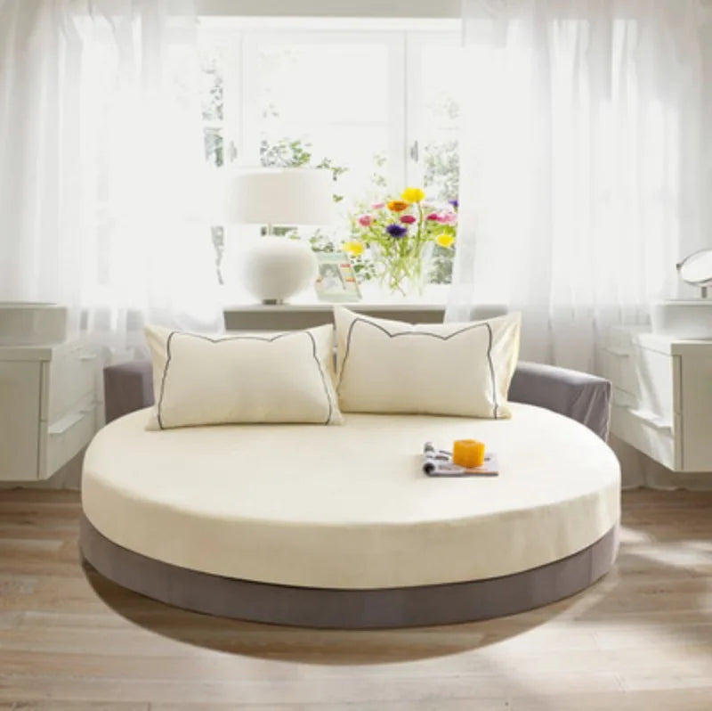 100% Cotton Round Bed Sheet Set