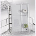 Double Button Cover Transparent Loose Leaf Binder Cover